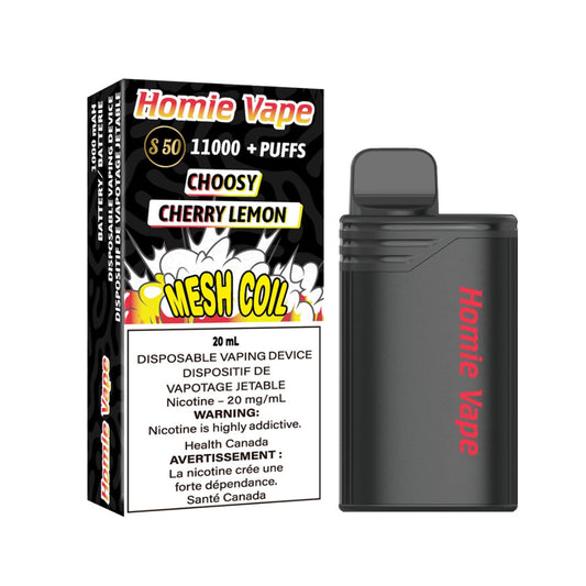 HOMIE VAPE (GENIE WOW XL) BOX - CHERRY LEMON (11000) (10Pc/Box)