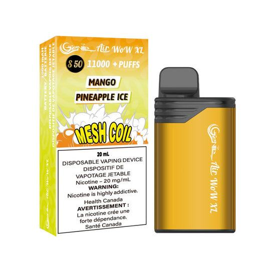 genie wow xl 11000 puffs mango pineapple ice best price vape