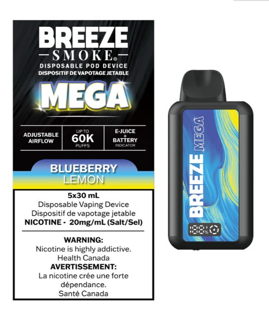 BREEZE MEGA 60K - BLUEBERRY LEMON