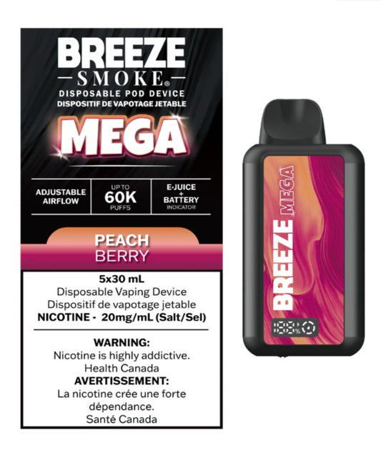 BREEZE MEGA 60K - PEACH BERRY