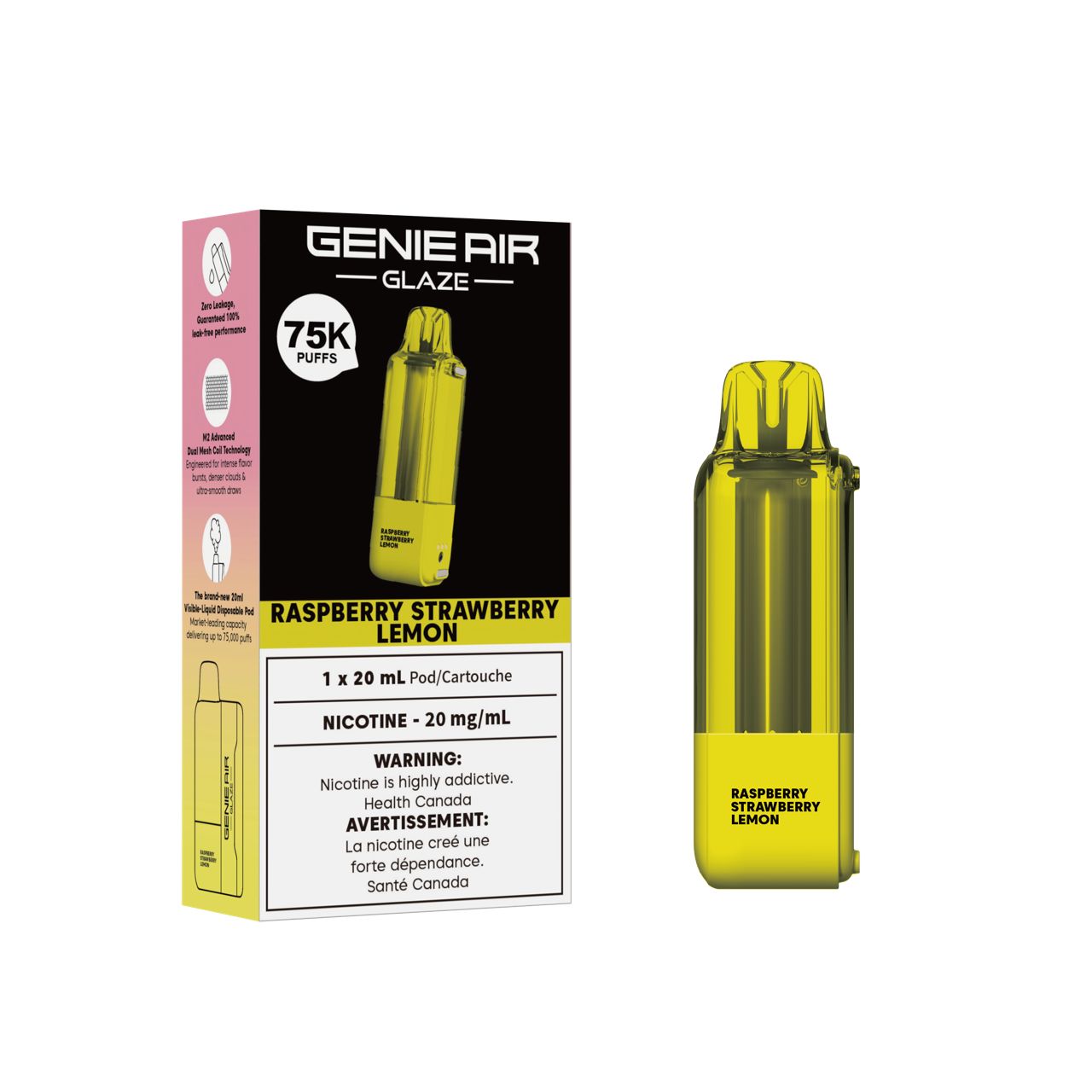 GENIE AIR GLAZE 75000 POD - RASPBERRY STRAWBERRY LEMON