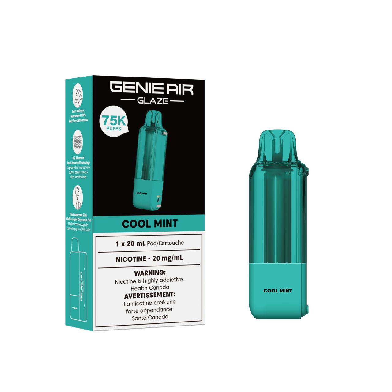 GENIE AIR GLAZE 75000 POD - COOL MINT