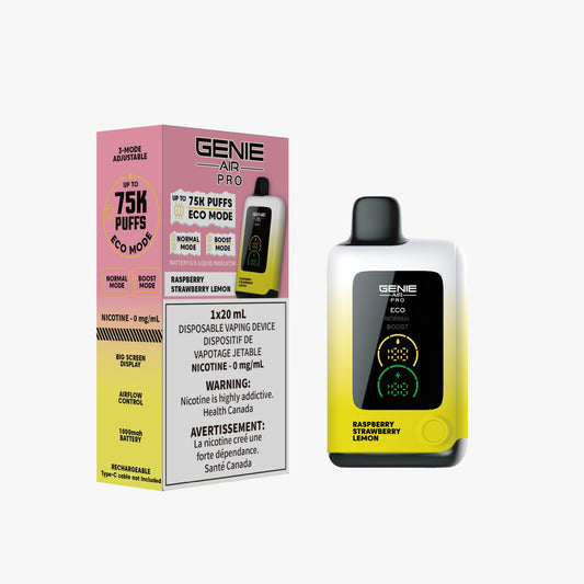 GENIE AIR PRO 75K ZERO NICOTINE - RASPBERRY STRAWBERRY LEMON