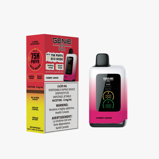 GENIE AIR PRO 75K ZERO NICOTINE BOX (10 PC/BOX) - CHERRY LEMON