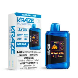 KRAZE HD MEGA 20K - BLUE RAZZ ICE [ON]