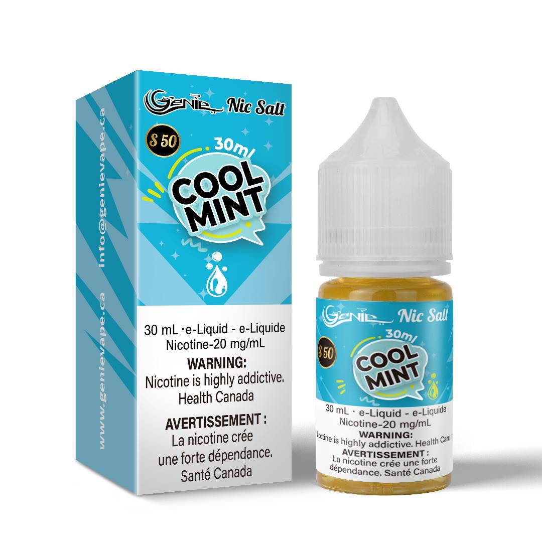 Genie e-juice liquid salt nic 20 mg cool mint