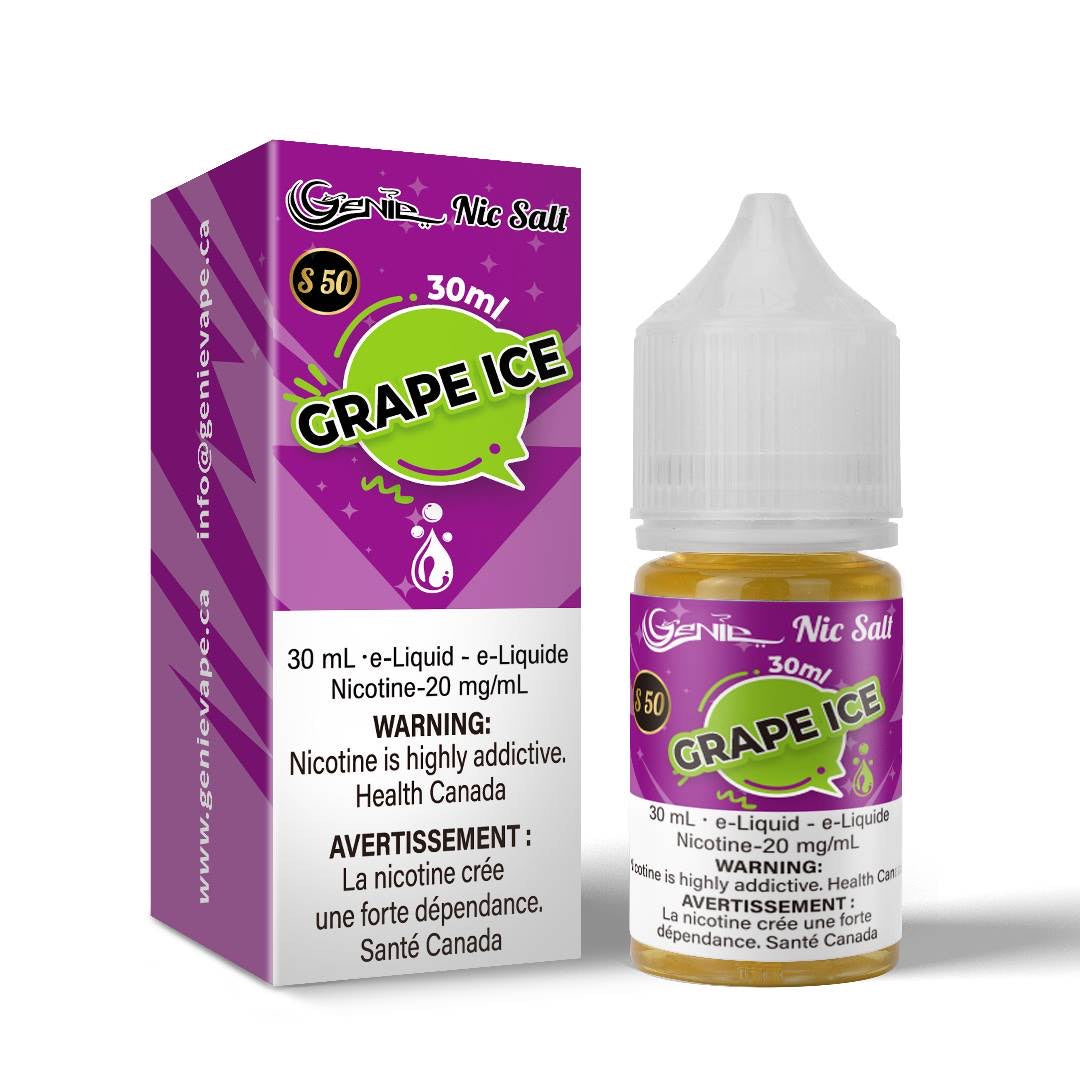 Genie e-juice liquid salt nic 20 mg grape ice