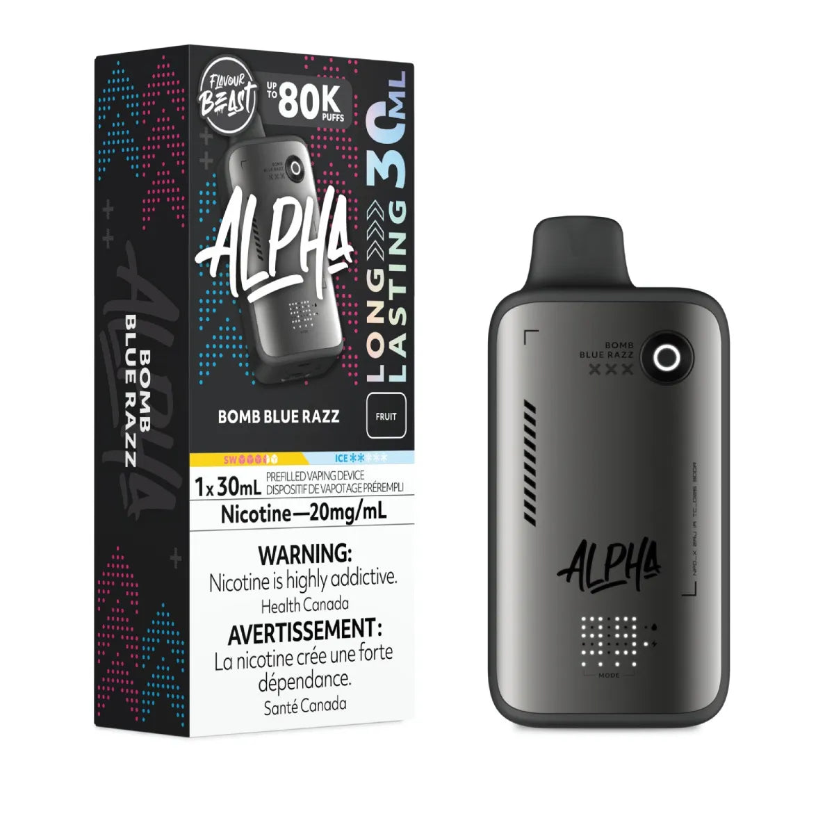 FLAVOUR BEAST ALPHA 80K - BOMB BLUE RAZZ