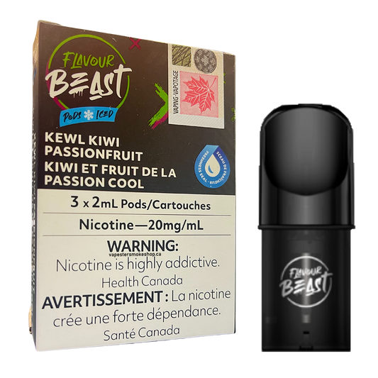 FLAVOUR BEAST PODS - KEWL KIWI PASSIONFRUIT ICED