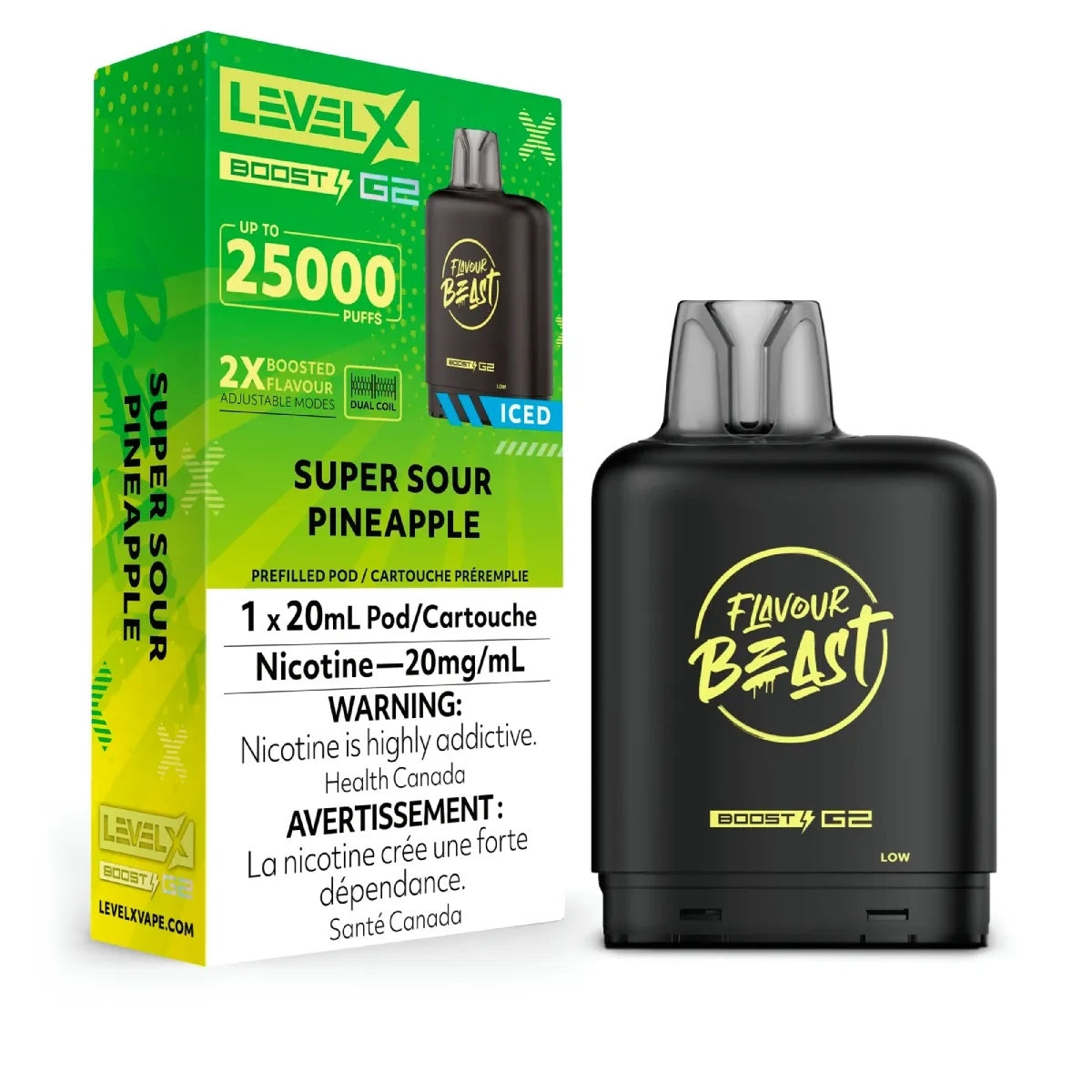 LEVEL X BOOST 25K - SUPER SOUR PINEAPPLE [ON]