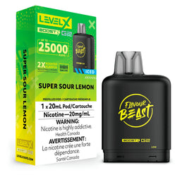 LEVEL X BOOST 25K - SUPER SOUR LEMON